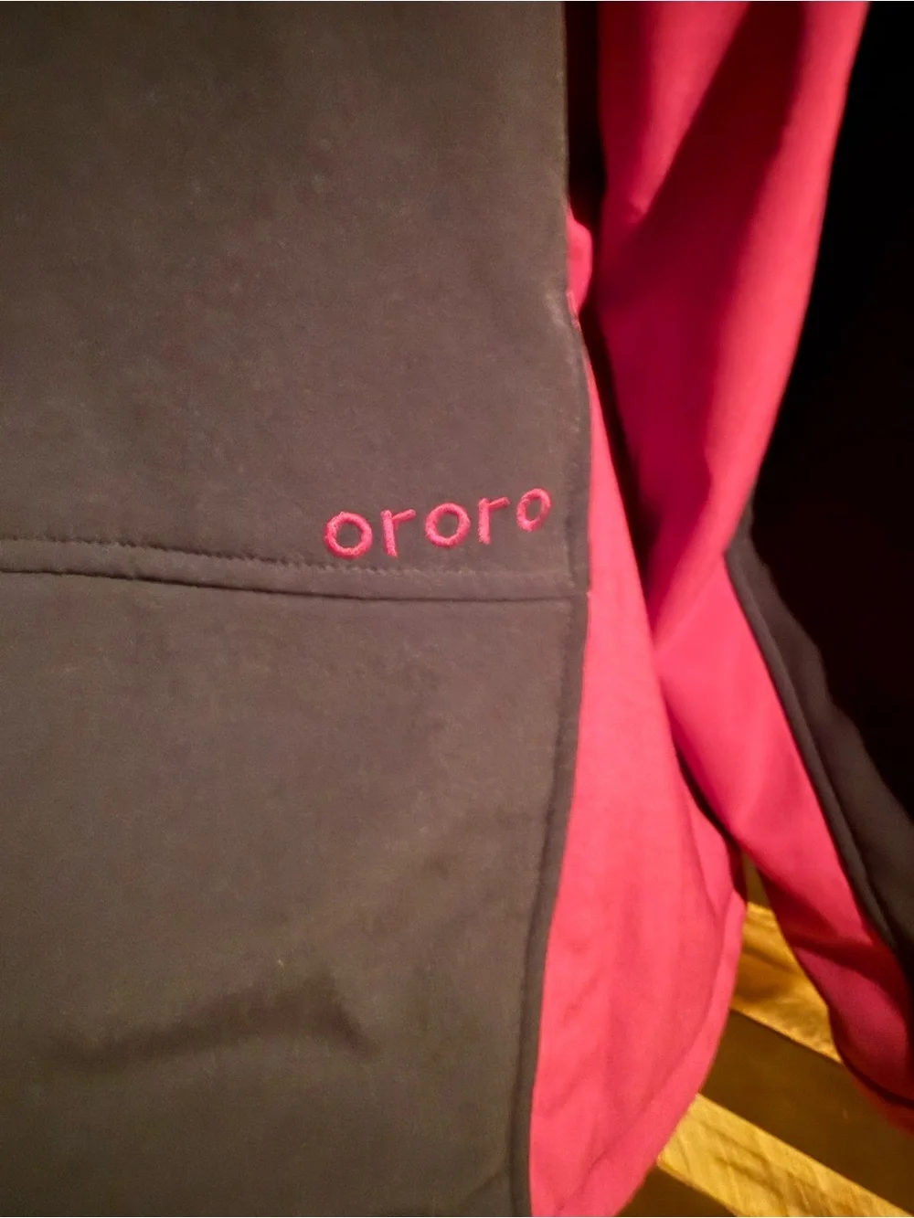 Ororo Womes classic heated jacket softshell black/purple Sz XXL detachable hood